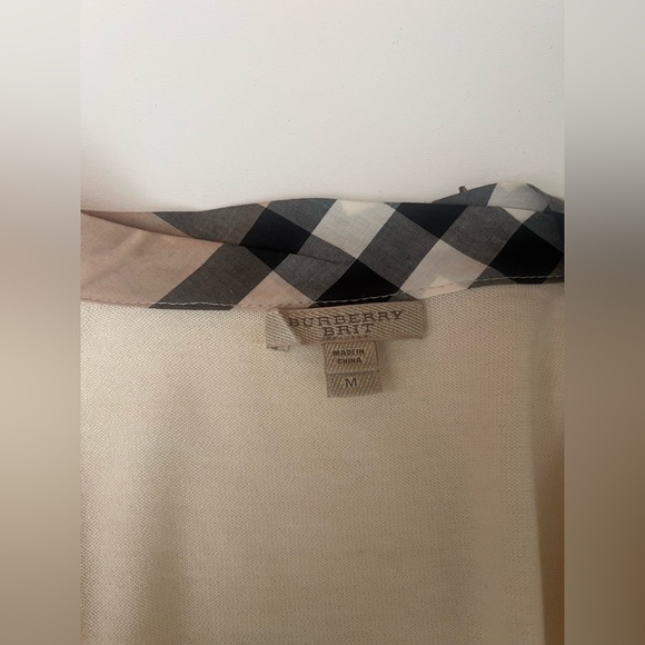 Burberry Cardigan Sweater Women's Size M Long Sleeve V-Neck White - Picture 5 of 5